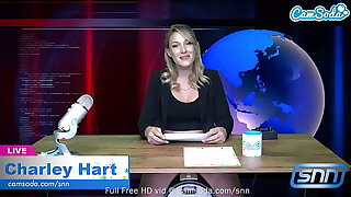Camsoda - Hot Mart Milf rides Sybian and masturbates during news cast